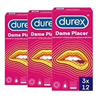 Durex Preservativos Dame Placer con Puntos y Estrías - 3x12 condones Pack